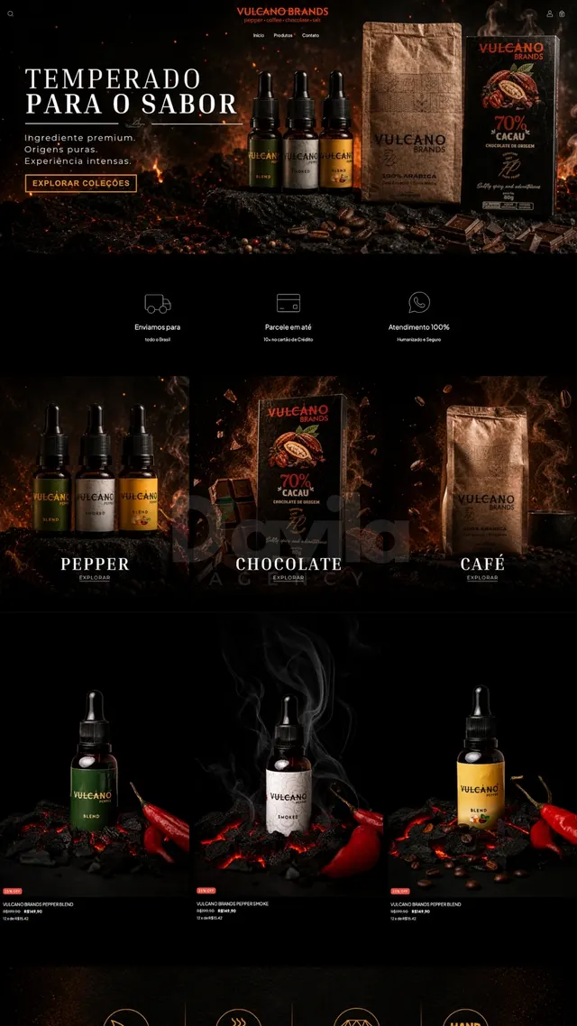 Loja virtual de cafés e temperos especiais criada pela D'avila